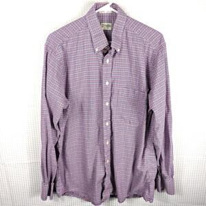 Gitman Bros L Shirt Mens USA Plaid Long Sleeve Kashmyl Cotton Heritage MCM